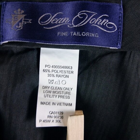 NWOT Sean John Fine Tailoring 48S 2 Buttn Brown Stitched Lapel 3pc Suit 40x30 FF - Picture 14 of 16